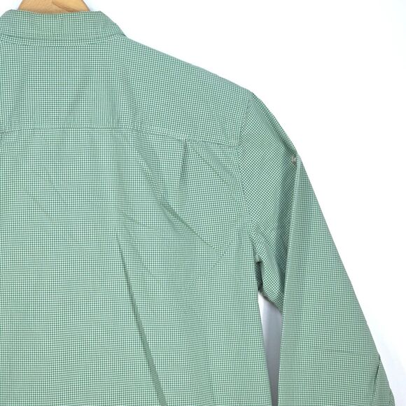 LL Bean Green Check‎ Shirt Mens Large Button Down Slightly Fitted Officecore Dad - Picture 16 of 16